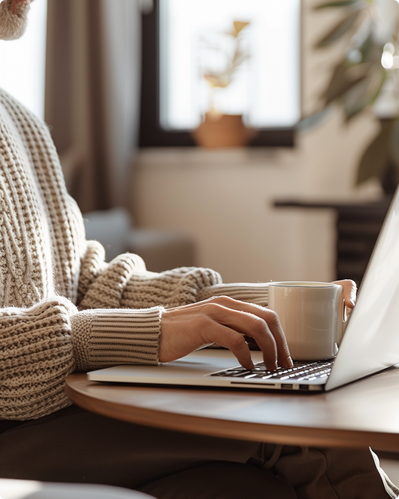 Person using laptop